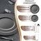 Smarty Had A Party Matte Charcoal Gray Round Disposable Plastic Wedding Value Set, 720PK 4850CHGR-VS120 - alternate 2
